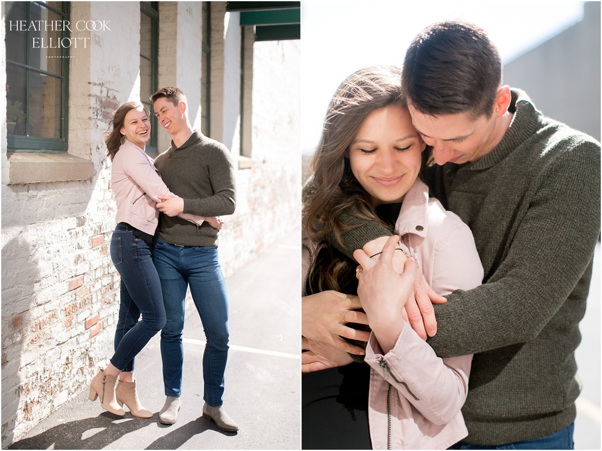 cuddly modern third ward summer engagement image