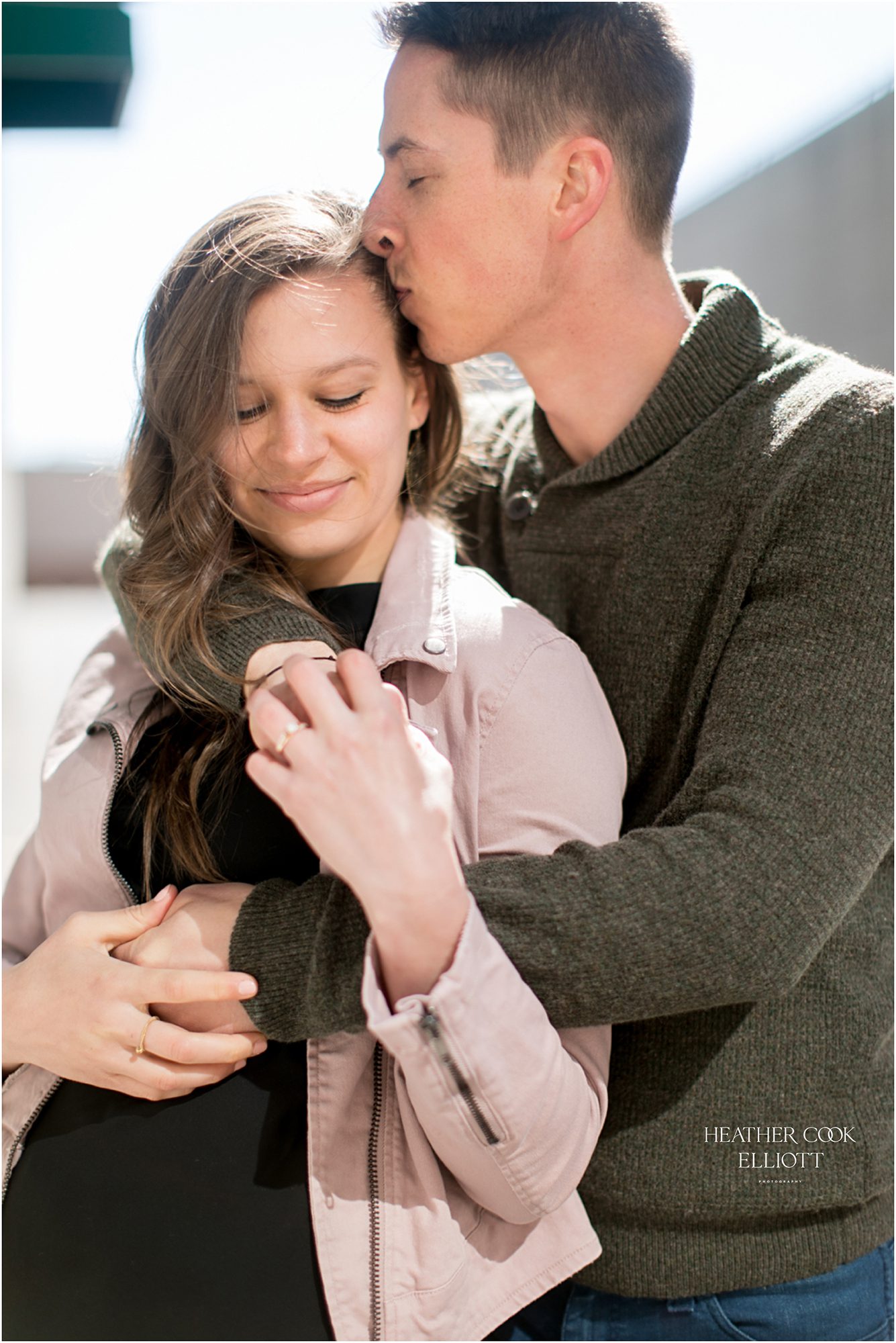 cuddly & romantic third ward summer engagement image