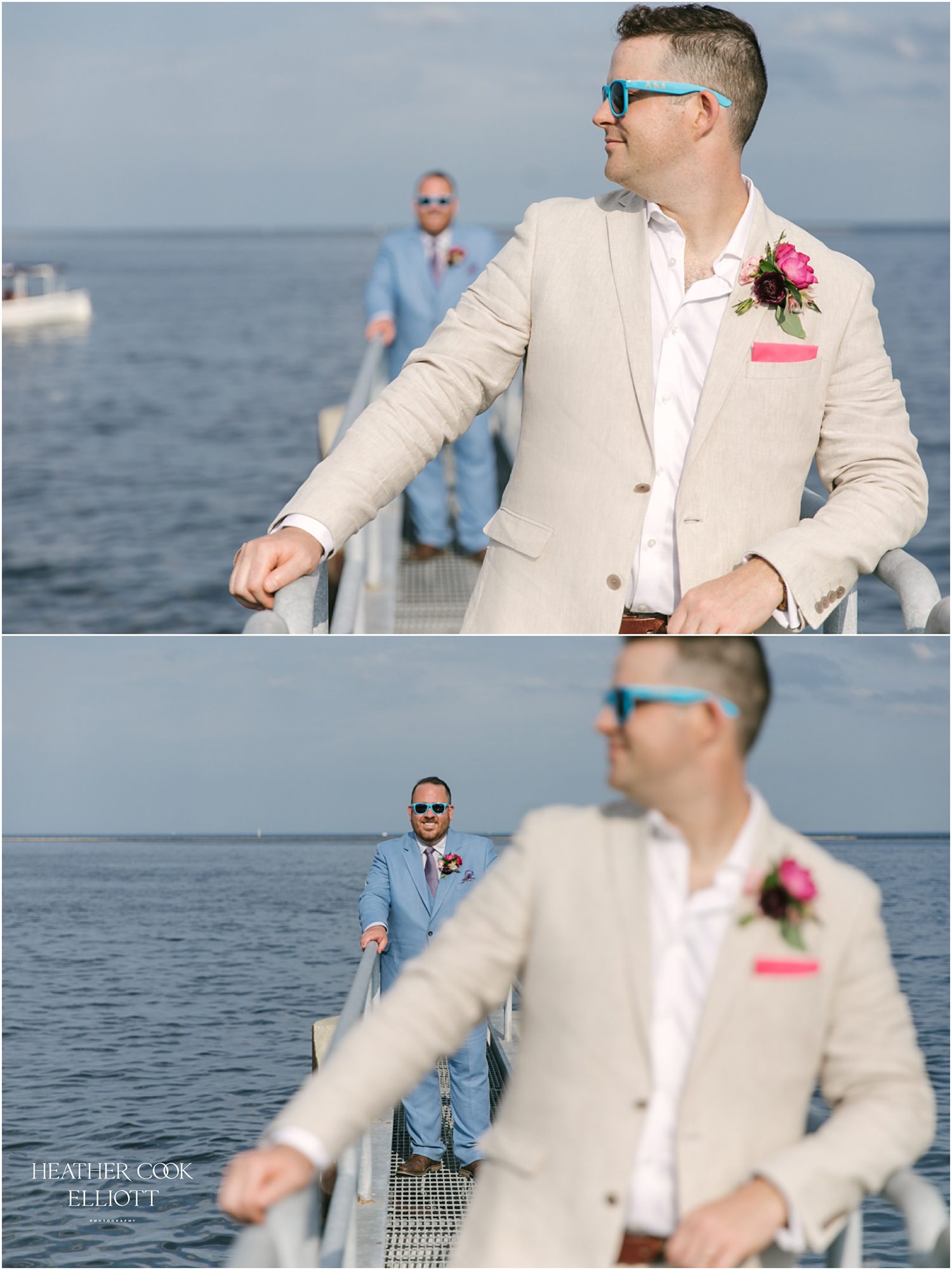 Milwaukee outdoor same sex wedding at port of milwaukee with a rainbow