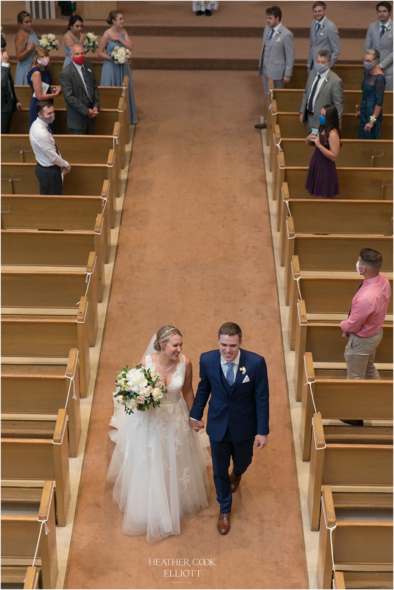 Milwaukee St Hedwig wedding in July 2020