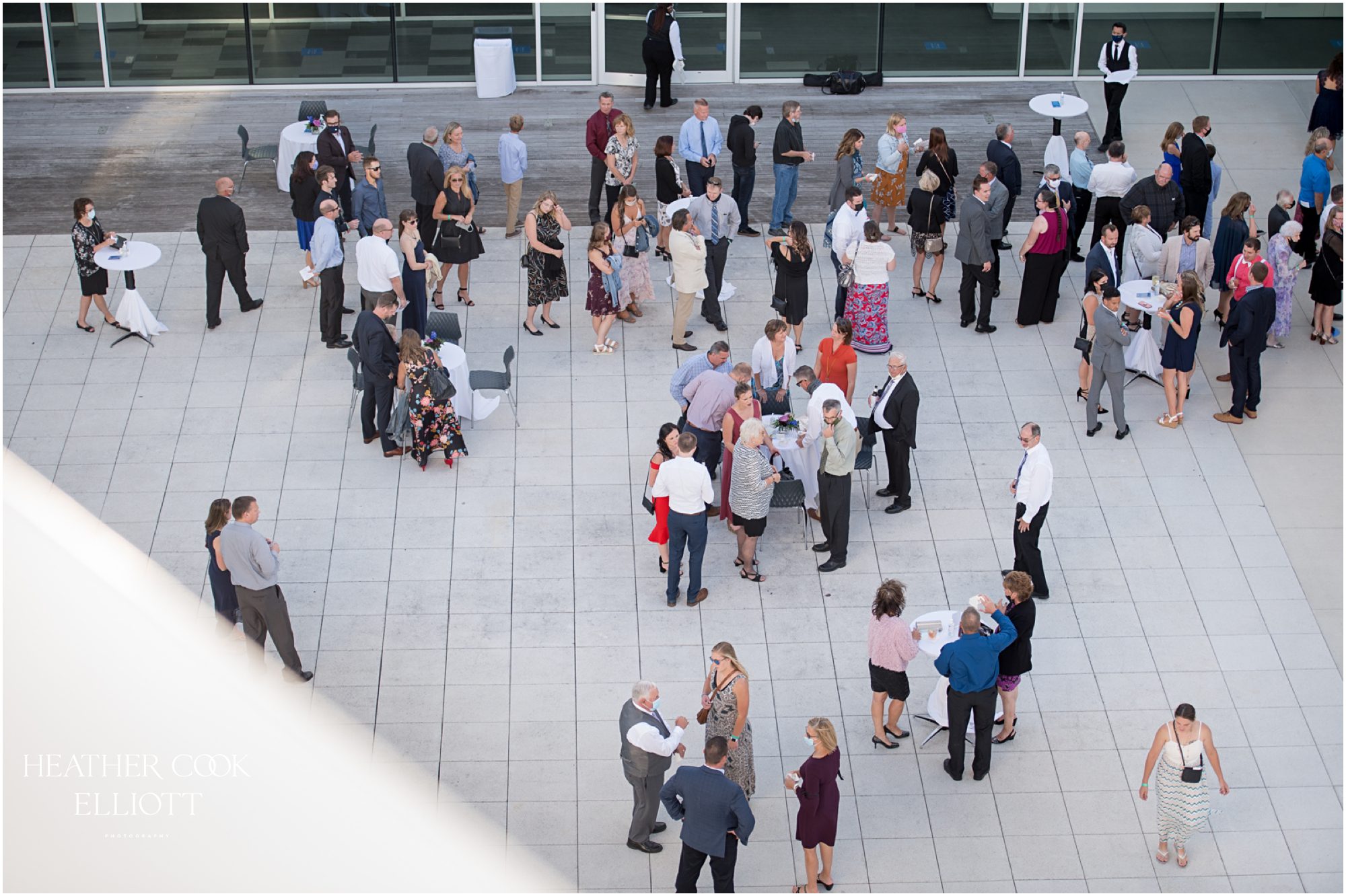 discovery world lakefront pavilion reception and outdoor patio cocktails