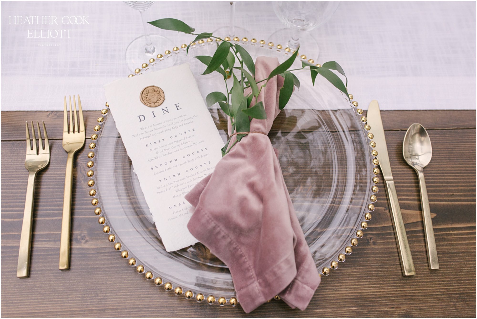 door county wedding details