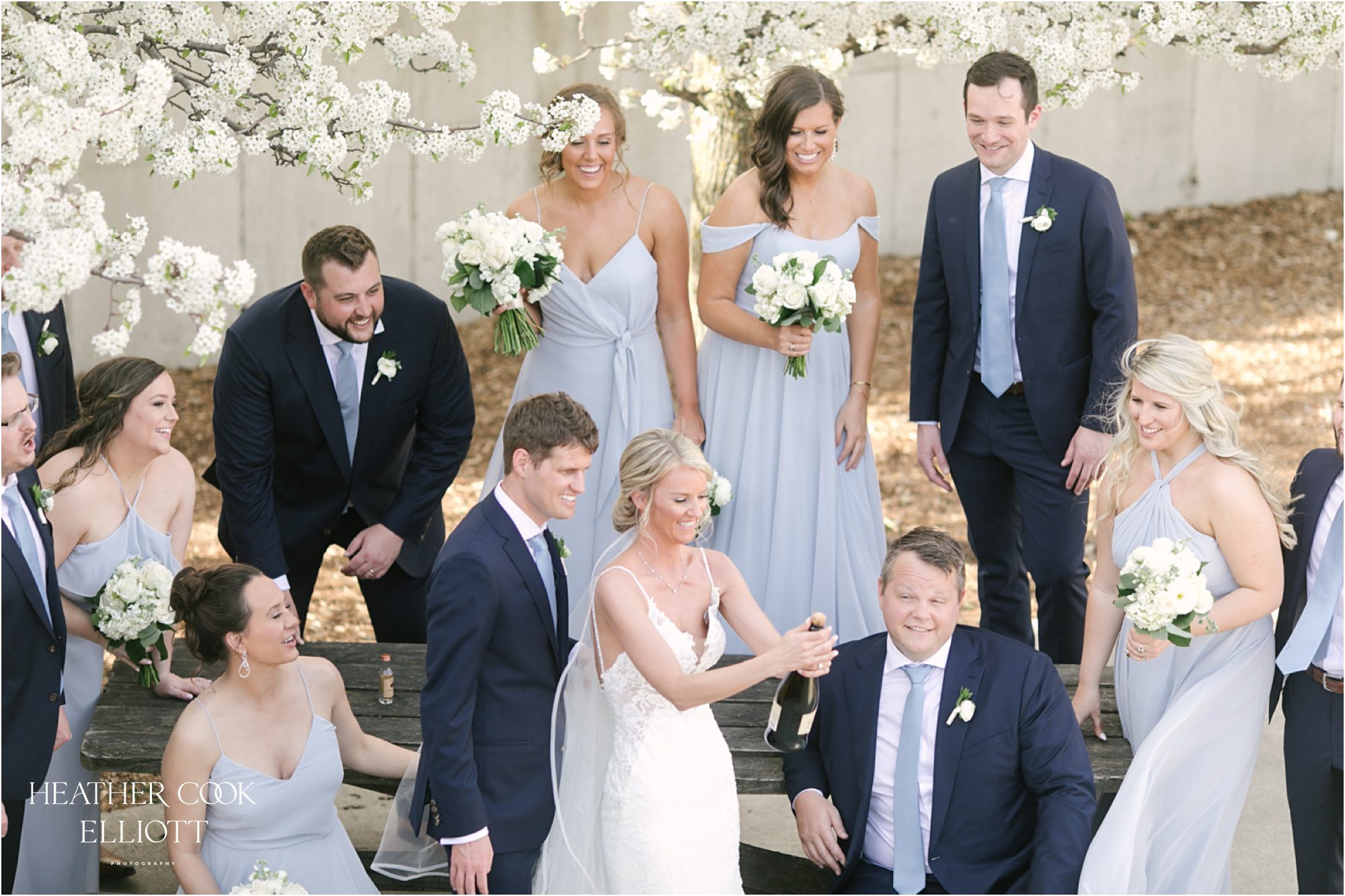 milwaukee wedding champagne pop