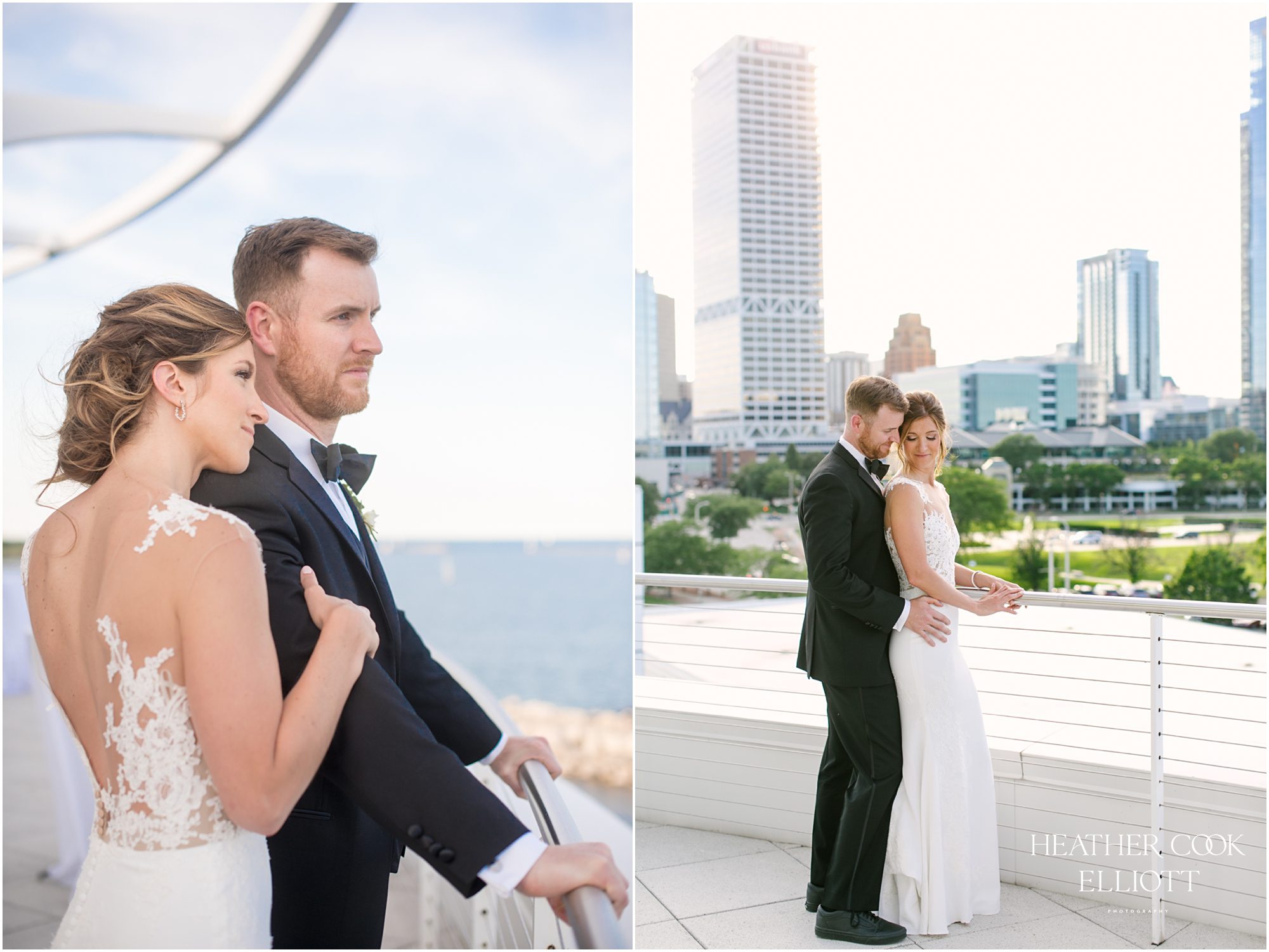 discovery world wedding sunset photos on pilot house deck