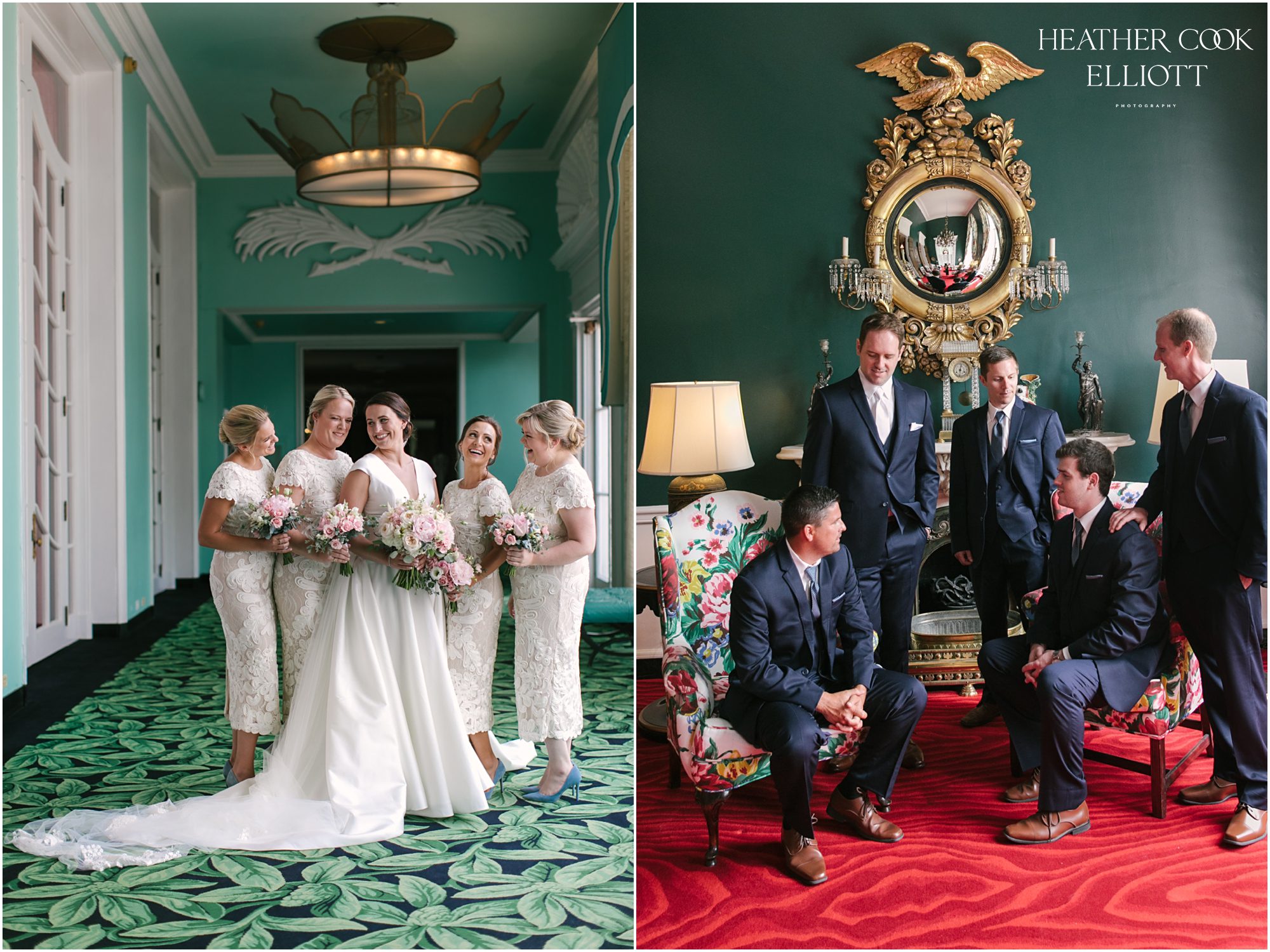 dorothy draper designed greenbrier wedding party 