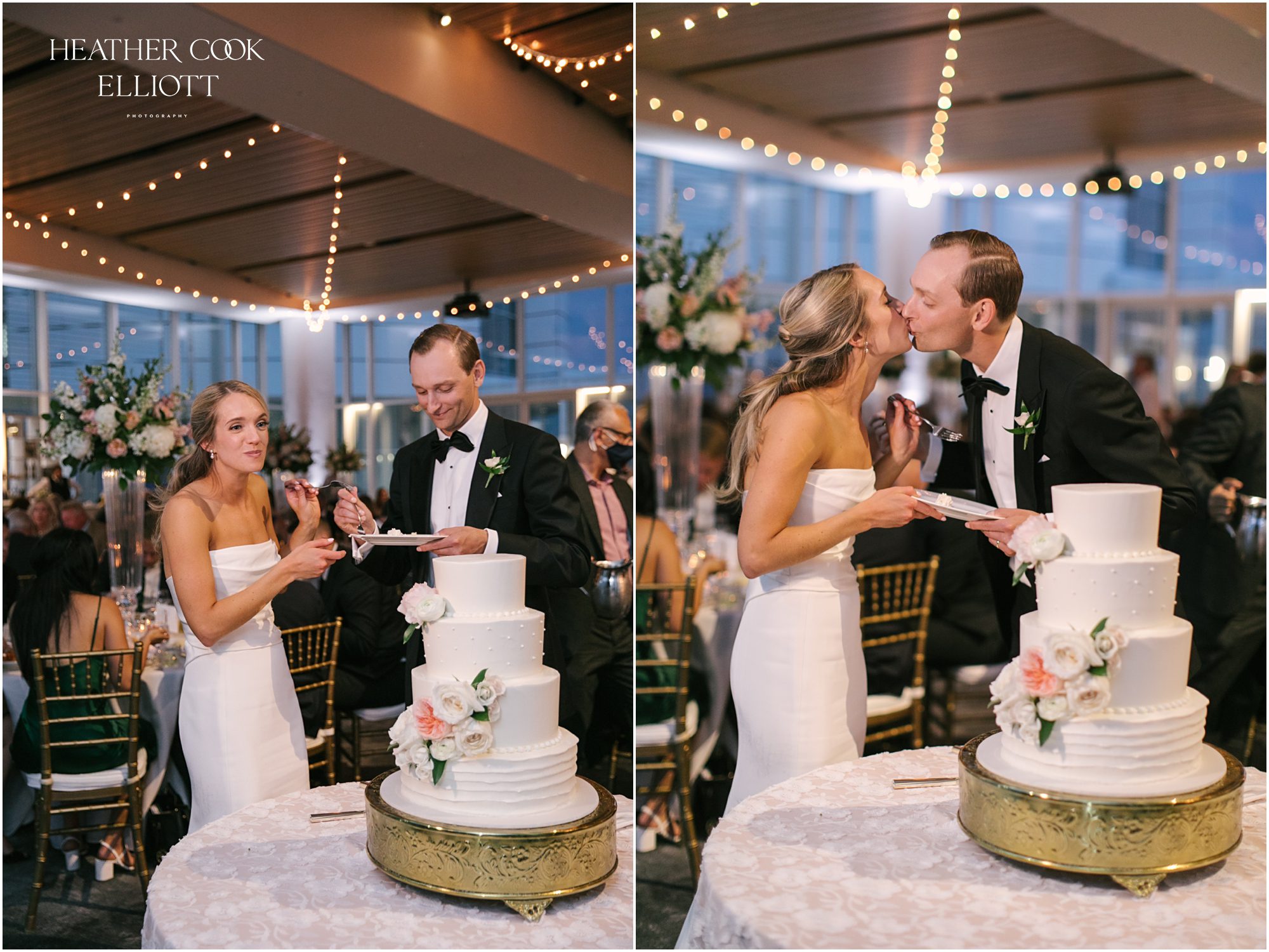 discovery world pavilion wedding reception cake cutting