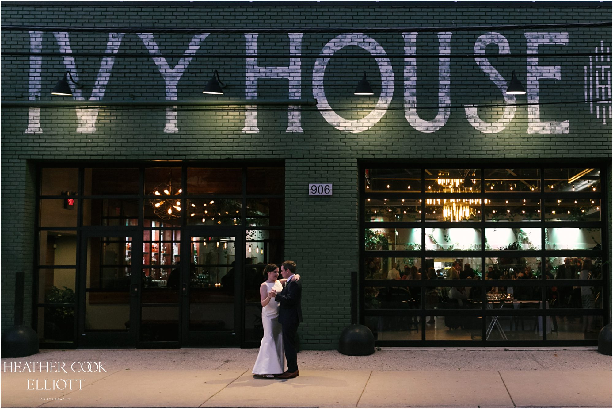 ivy house blue hour wedding photo