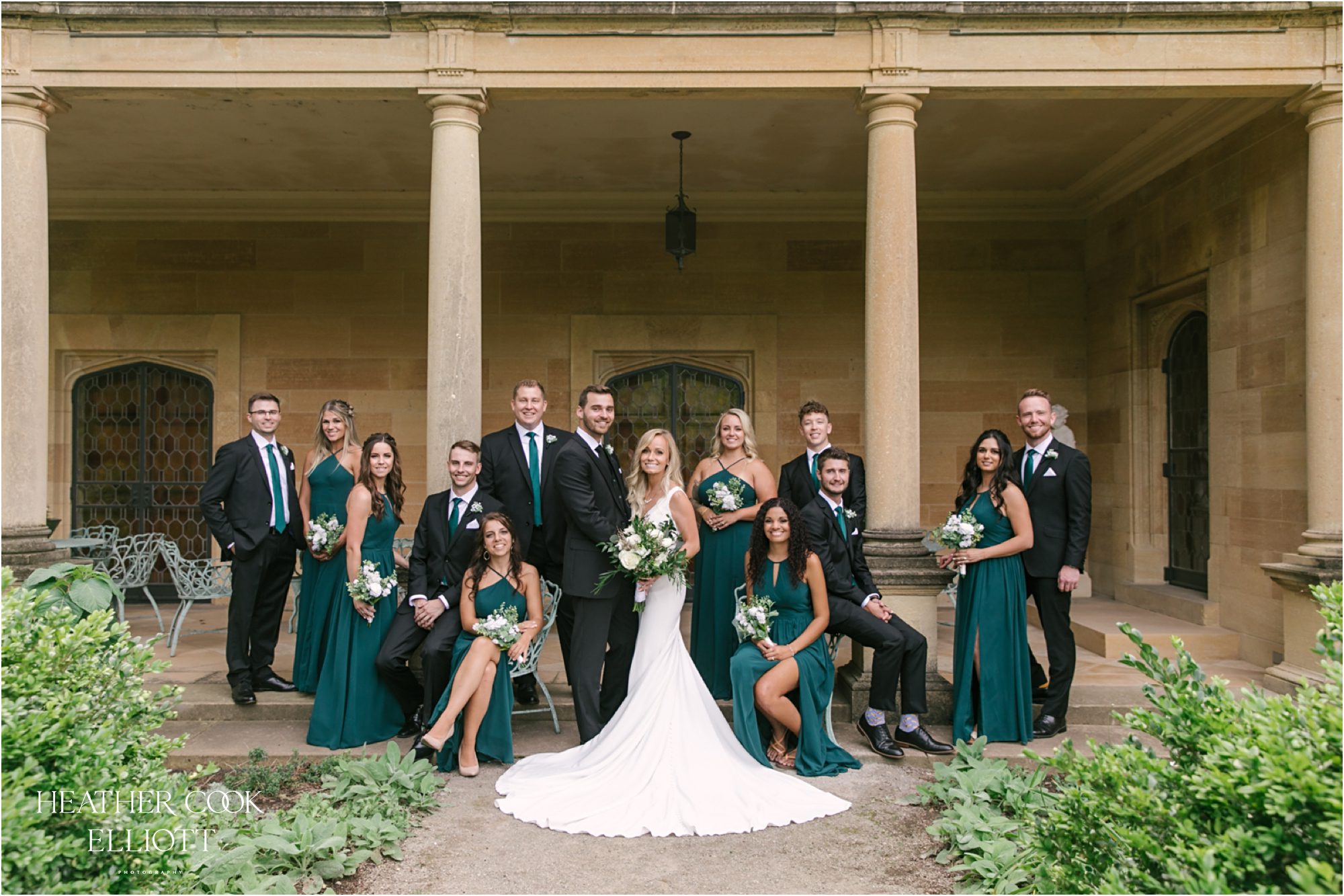 paine art center and gardens wedding bridal party