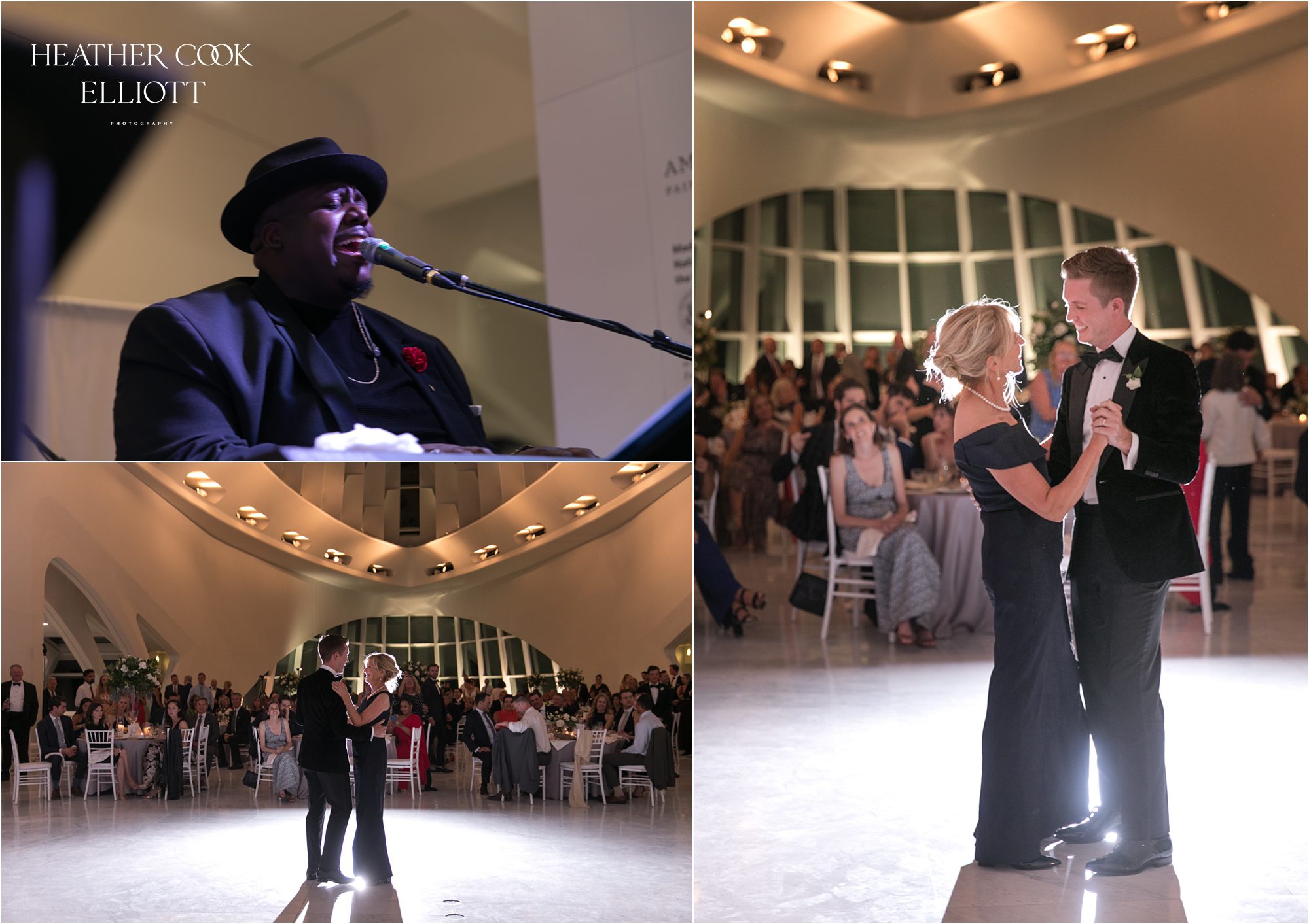 live band at art museum wedding