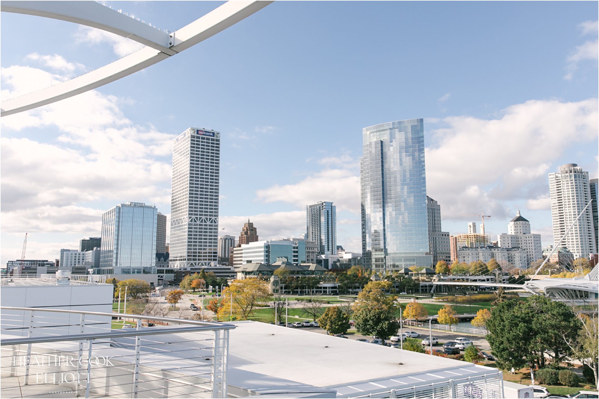 discovery world brunch wedding rooftop view