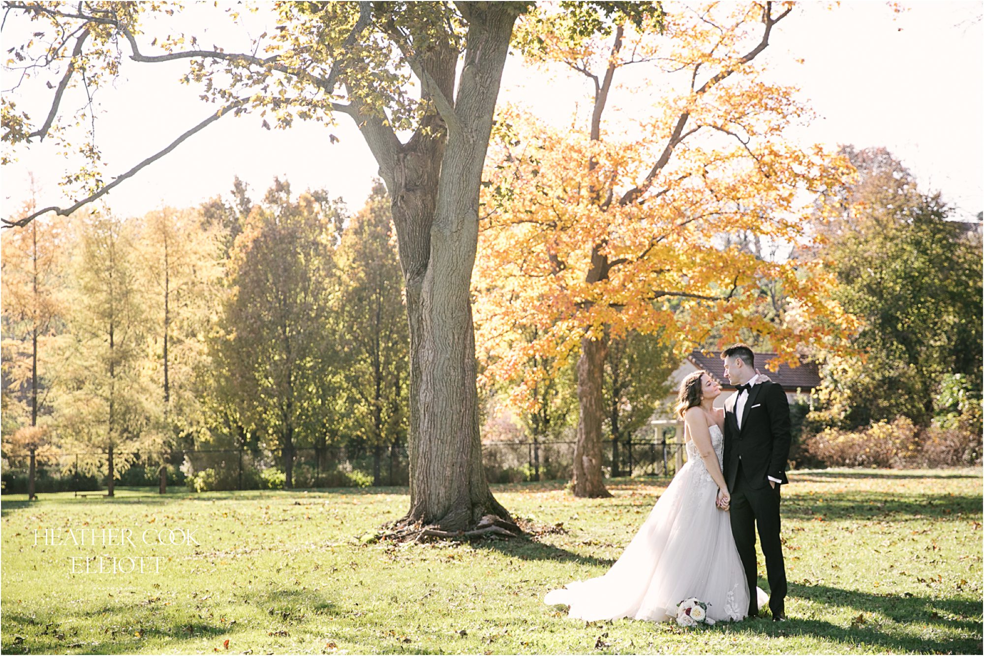 villa terrace fall wedding