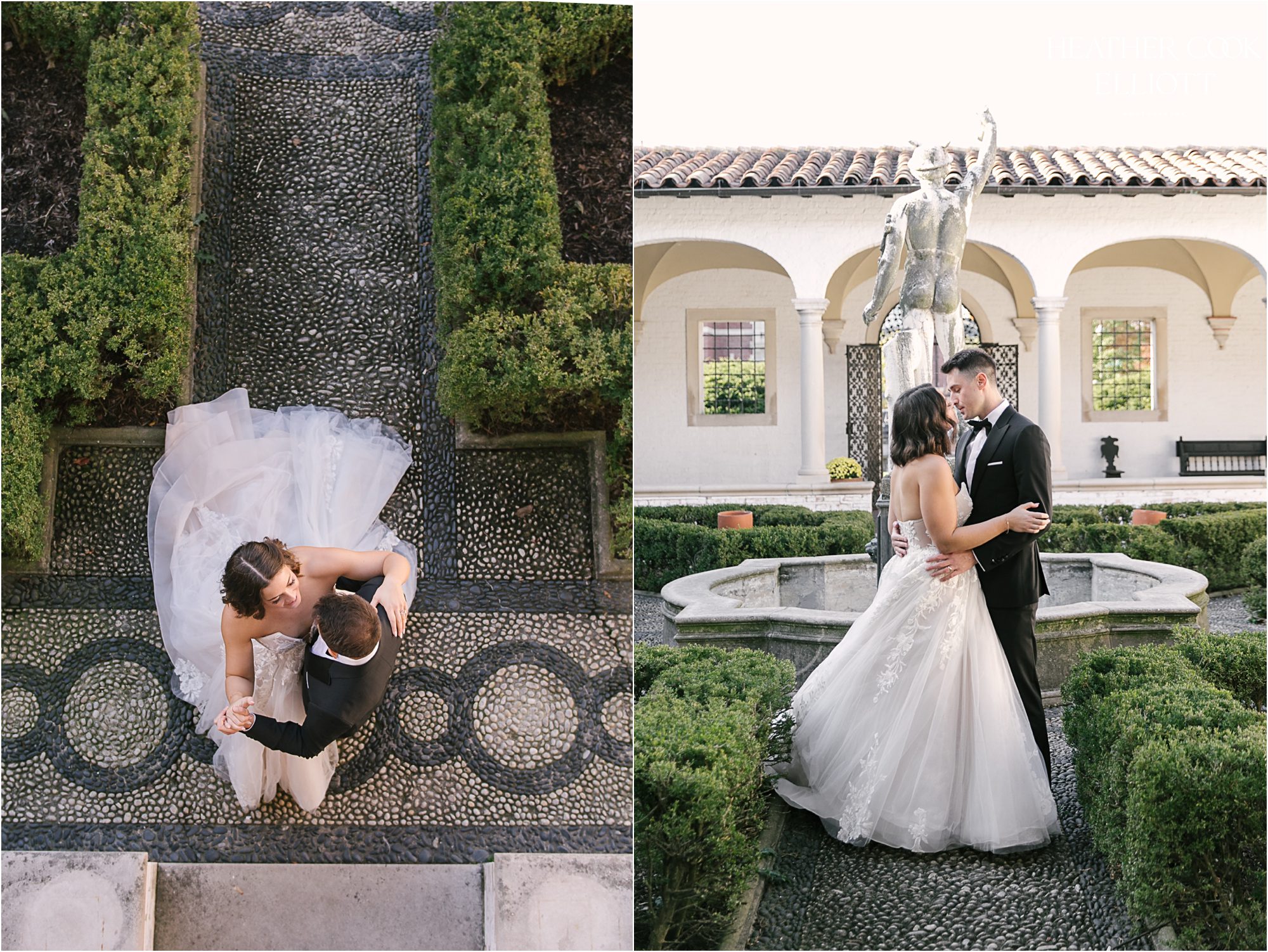 villa terrace bridal portraits