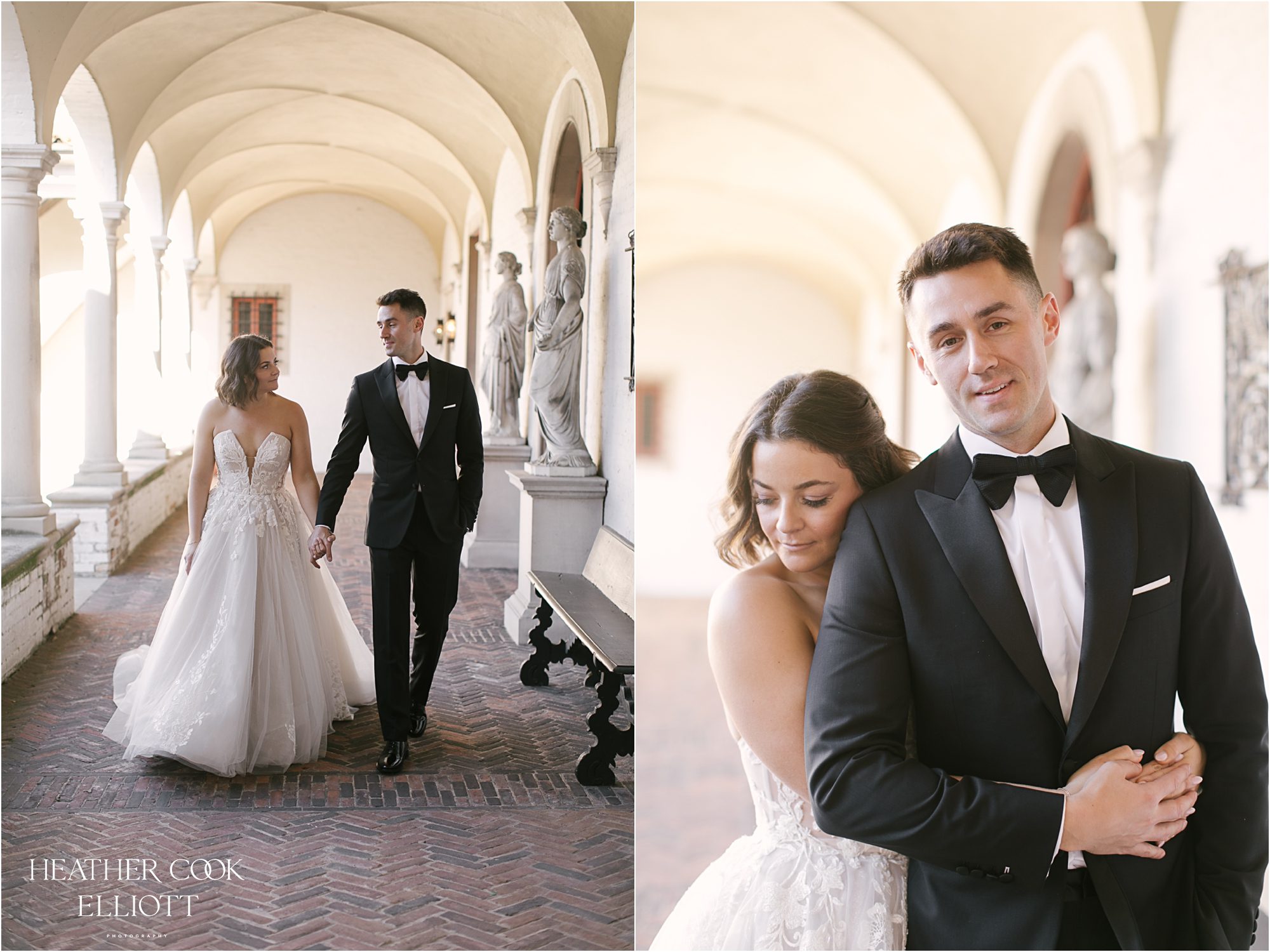 villa terrace romantic bridal portraits