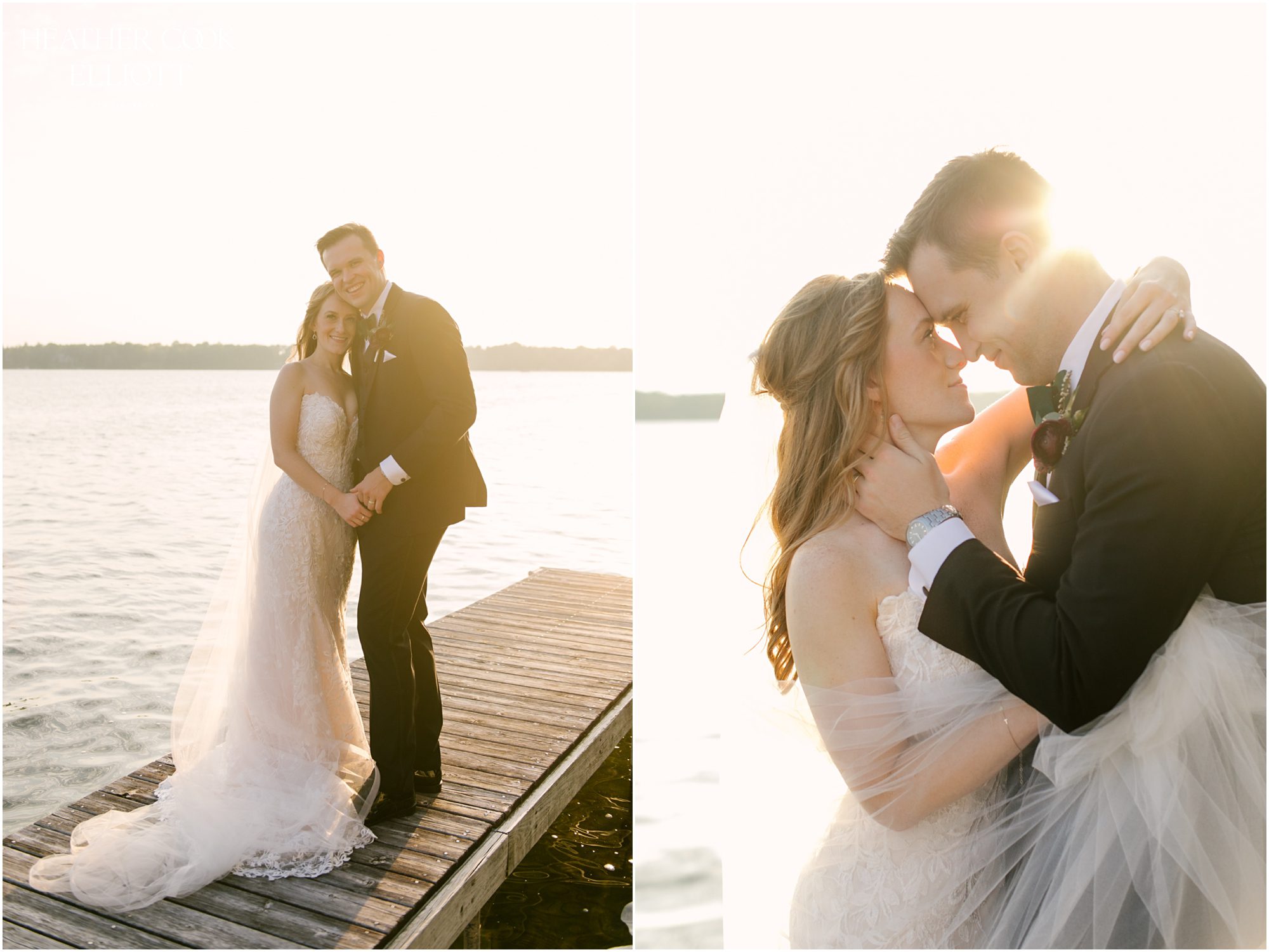 oconomowoc lake club fall wedding sunset portraits golden hour
