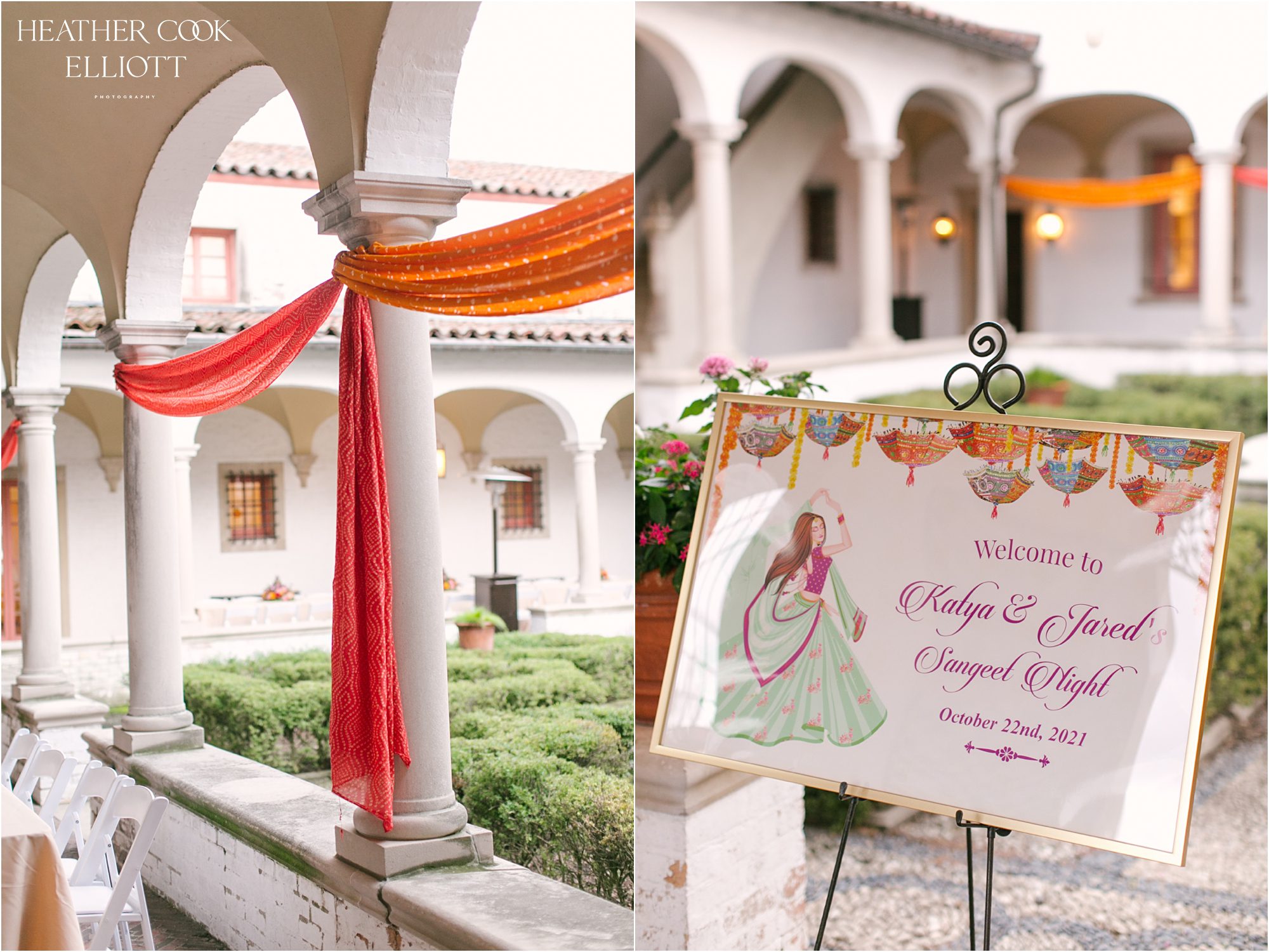 villa terrace sangeet fusion wedding 