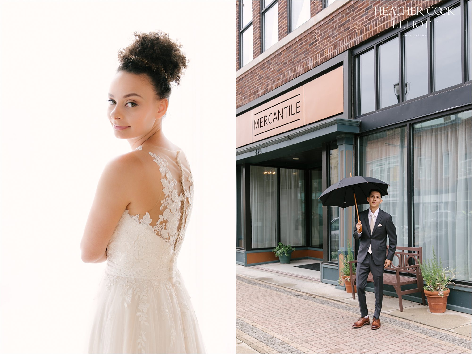 mercantile hall bridal portrait