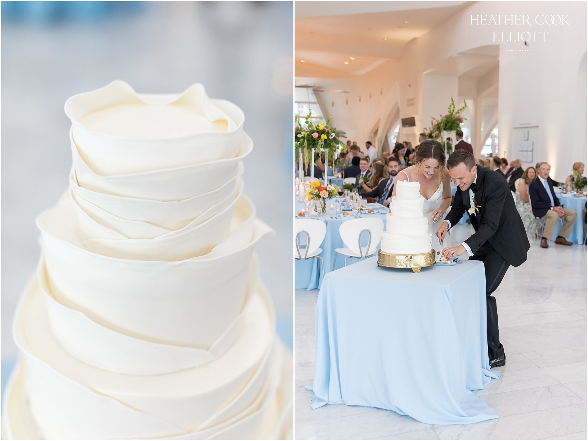 milwaukee art museum wedding reception details beautiful cake