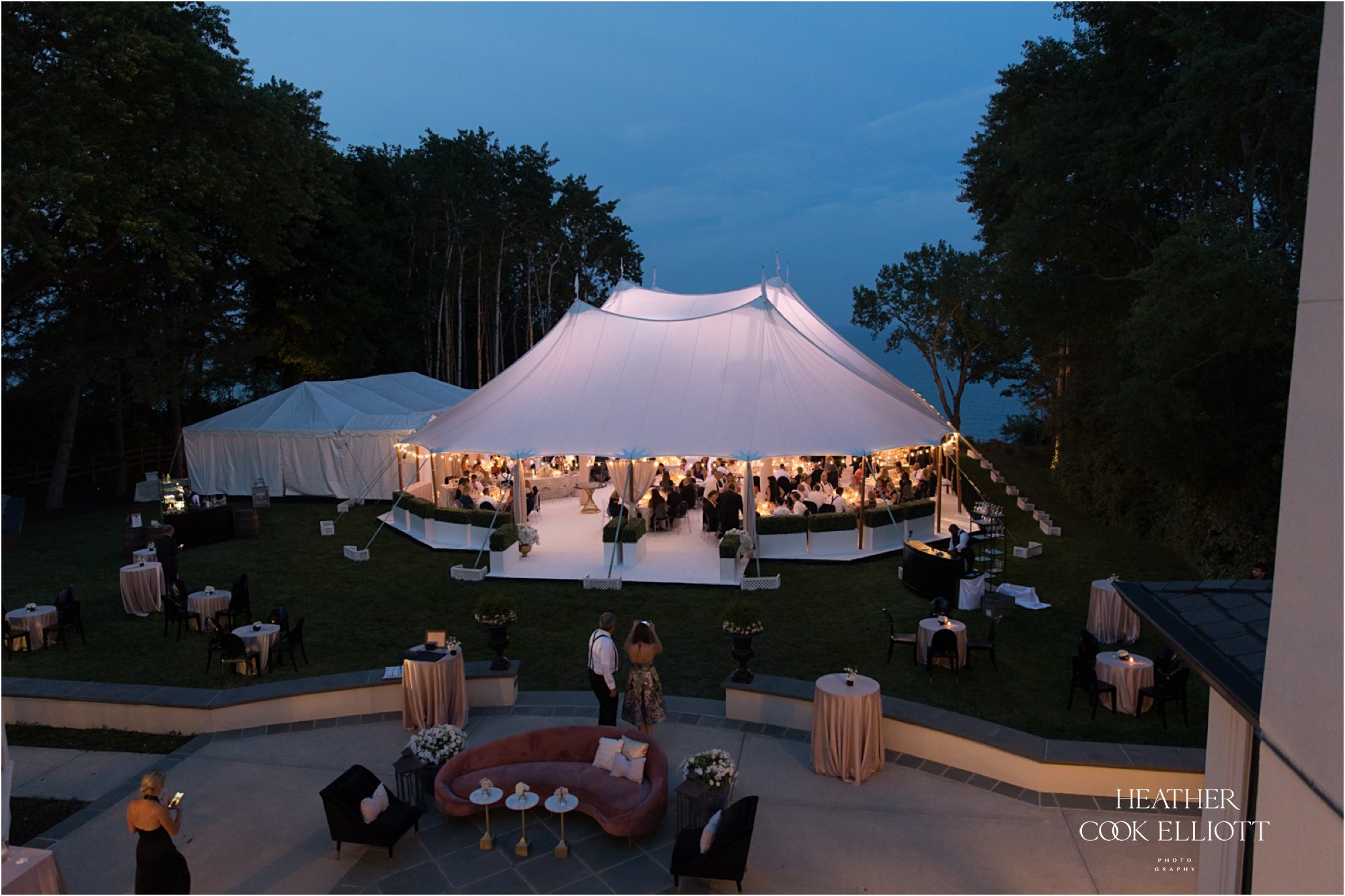 luxury mequon tented wedding on the lake