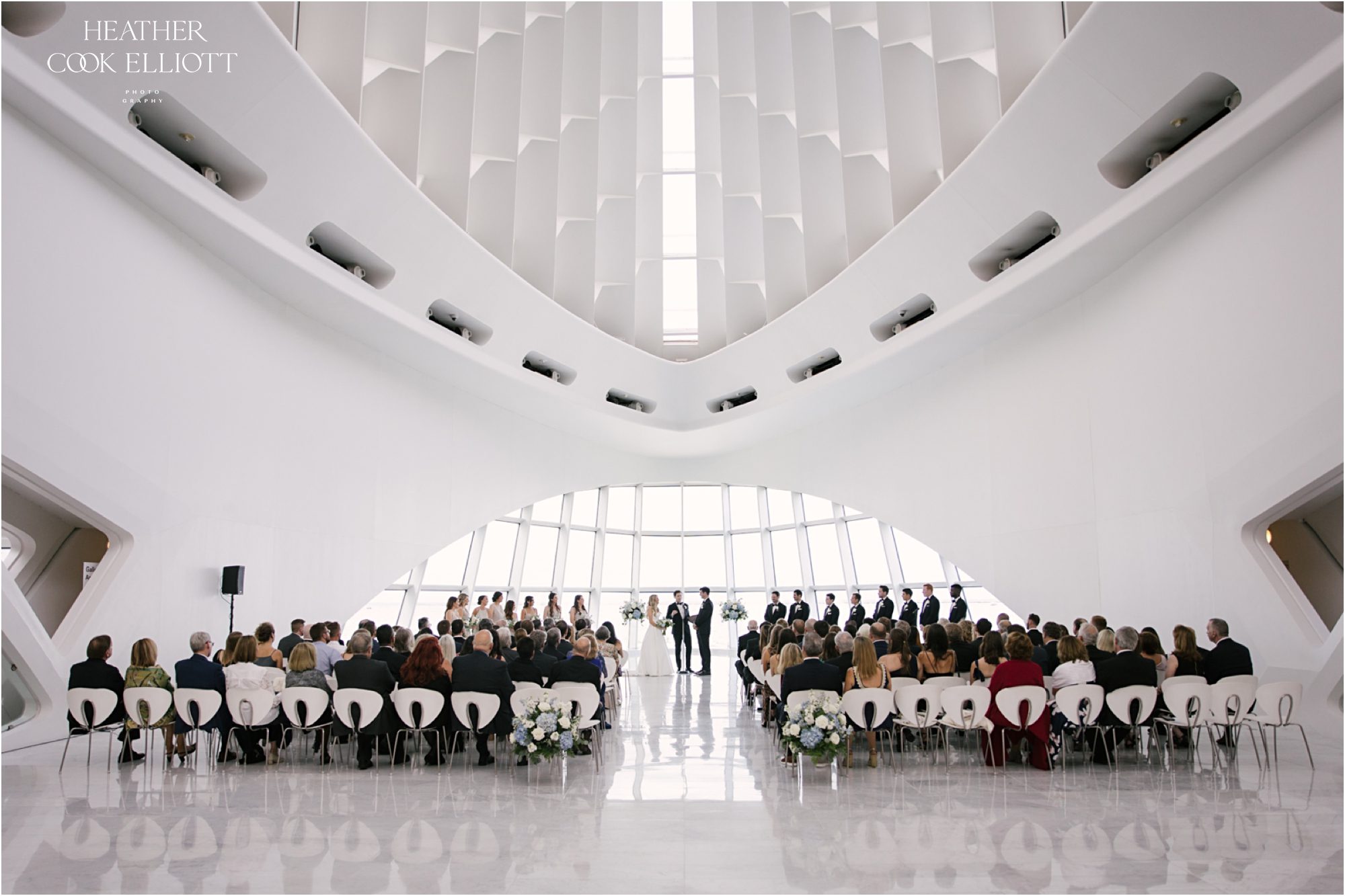 milwaukee art museum wedding ceremony windhover hall