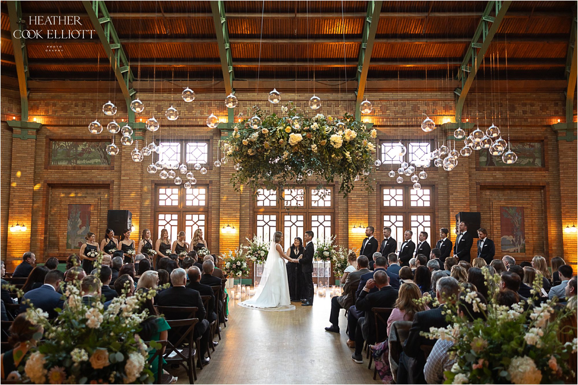 cafe brauer wedding ceremony details by flowers for dreams